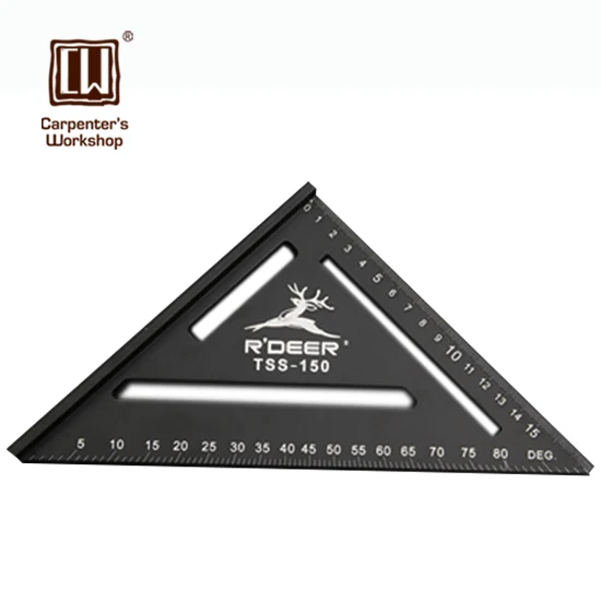 

Aluminum Alloy Triangular Woodworking 45 Degree Ruler for Carpentry Woodworkers
