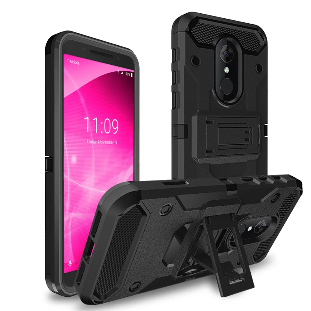 Сверхпрочный армированный чехол для Alcatel 3 Anit противоударный защитный кобура с