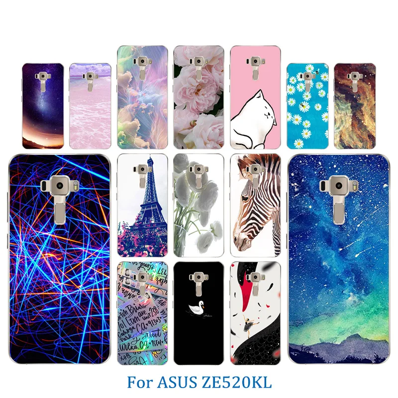 Для Asus Zenfone 2 ZE551ML чехол для телефона с розовым узором Мягкая силиконовая задняя
