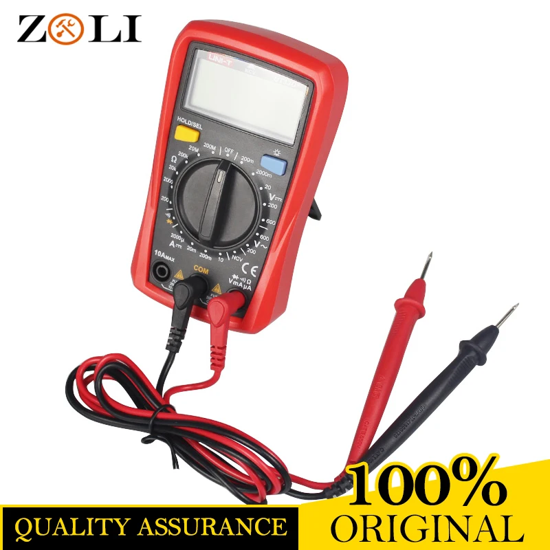 

UNI-T UT33D+ Auto Range LCD Backlight UT33D+ DC/AC Multi Meters DC Voltage Ampere Resistance Testers UT33D Palm Size Multimeter