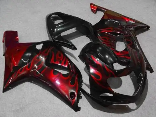 

Motorcycle Fairing kit for SUZUKI GSXR1000 K2 00 01 02 GSXR 1000 2000 2001 2002 ABS Red flames black Fairings set+7gifts SA25