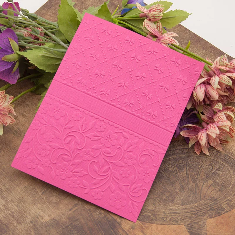 

Flower Butterfly Textured Embossing Folder Plastic Card Making emboss Folders Scrapbooking Album paper craft supplies New 2019