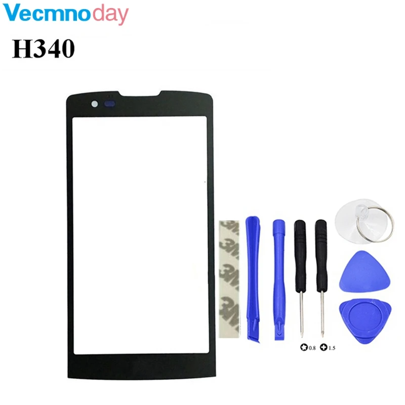 

Vecmnoday Original Front Screen Outer Glass Touch Outer Cover Panel LENS For LG Leon H340 H320 H324 H340N Touchscreen