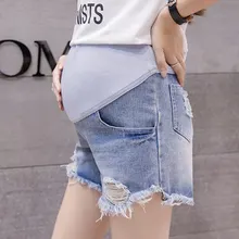 Джинсовые короткие летние джинсы, шорты женская одежда для беременных беременным шорты эластичные брюшные джинсы m-xxl