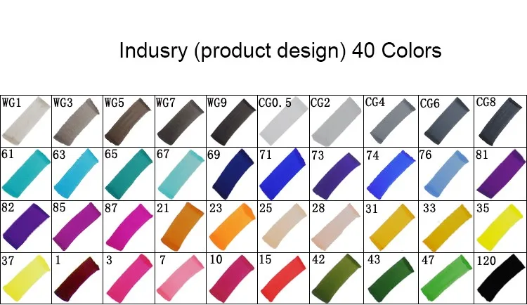 40 шт./партия, низкая цена, цветной, 40 цветов, с двумя наконечниками, художественный маркер для рисования, дизайна и школы, канцелярские и офисные принадлежности