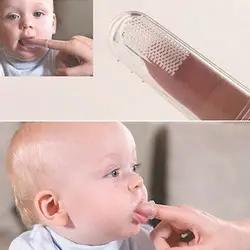 Палец ребенка Trainning зубная щётка для младенцев, безопасная Мягкие Силиконовые Зубные щетки Детские чистящие средства зубные щетки