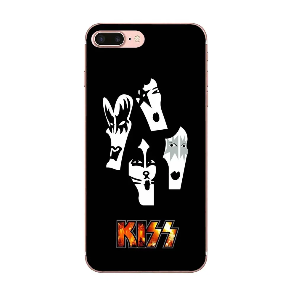 Тонкий чехол Kiss Let's Rock Band Skin для Apple iPhone 4 4S 5 5C 5S SE 6 6S 7 8 Plus X XS Max XR|Чехлы-накладки| |