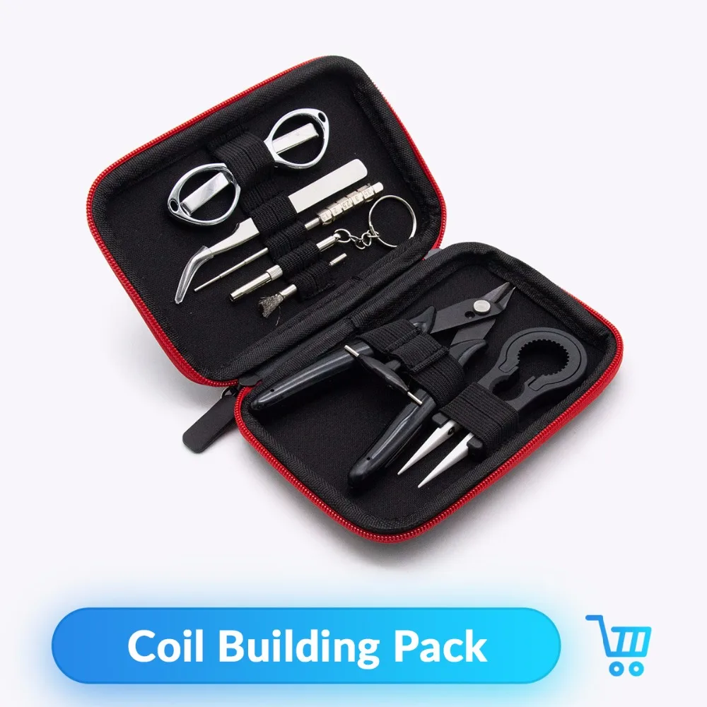 

Volcanee Coil Mater X9 Case CTweezers Pliers Wire Heating Coil Jig For RDTA Tank E Cigarette Vape Accessories DIY Tools Kit Bag