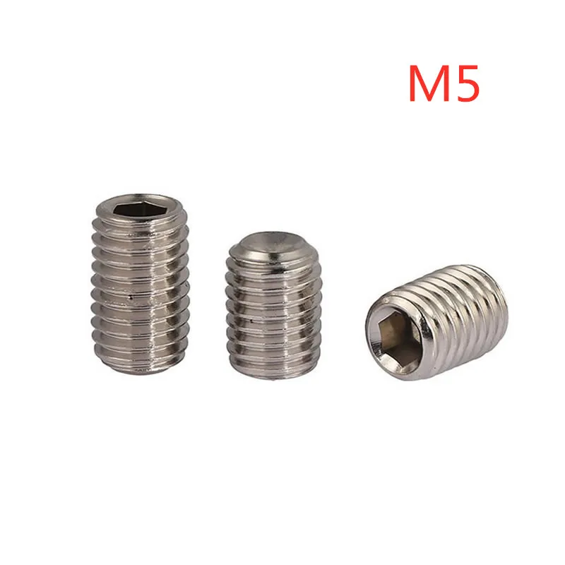 100 шт./лот M5 * 3/4/5/6/8/10/12/16/20/25/30/35/40 DIN916 Набор шестигранных розеток из нержавеющей