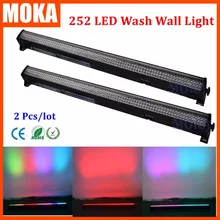 2 шт./лот 252 DJ Moving головной свет rgbw настенный светодиодный светильник 10 мм с новой уникальной технологией рассеивания света DMX512 бар света