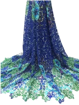 

High quality African lace fabric for wedding 2015.Polyester Mesh African french lace fabric.Multi guipure lace fabric10173B