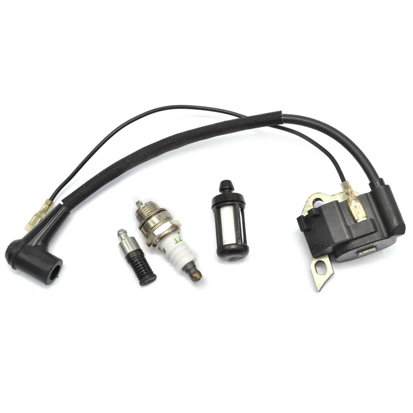 Chainsaw Ignition Coil Spark Plug with Fuel Oil Filter for Stihl MS210