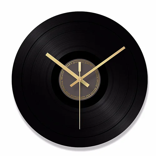 1 шт. стеклянная Запись CD настенные часы современный дизайн настенные часы для украшения дома музыкальные дизайнерские часы - Цвет: B
