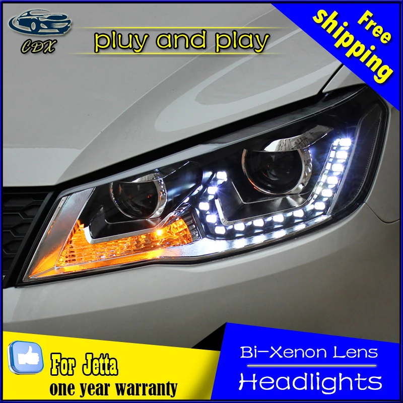 Fit for 2013,2014,2015 VW jetta MK6 headlights LED car styling 15 LED