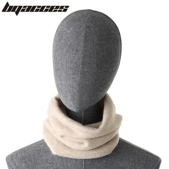 

[BQACCES] Fashion Solid Color Knitted Infinity Scarves Women Winter Thick Acrylic Wool Snood Single Circle Scarf Neck Warmer