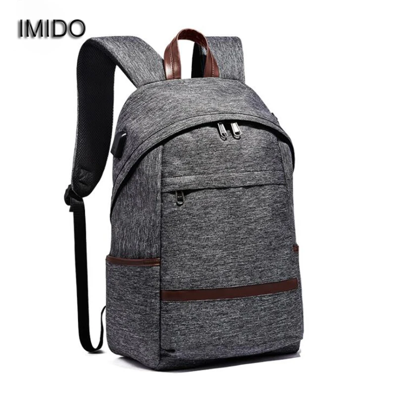 

IMIDO Canvas Backpack Men Women Large Capacity Laptop Backpacks Student School Bags for Teenagers Travel Daypack Mochila SLD118