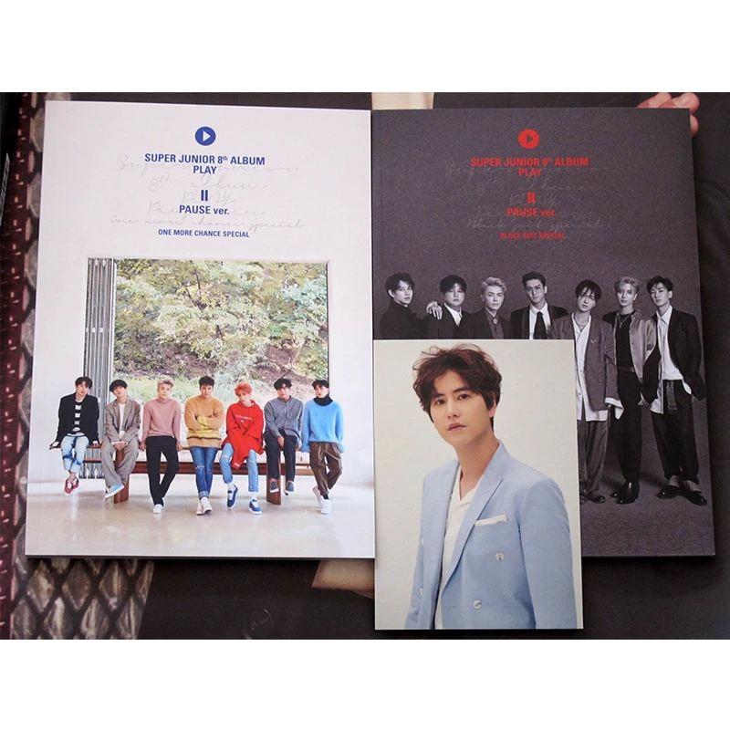 Подписанный S.J Super Junior autographed 8th следующий альбом play PAUSE CD + photobook подписанный плакат