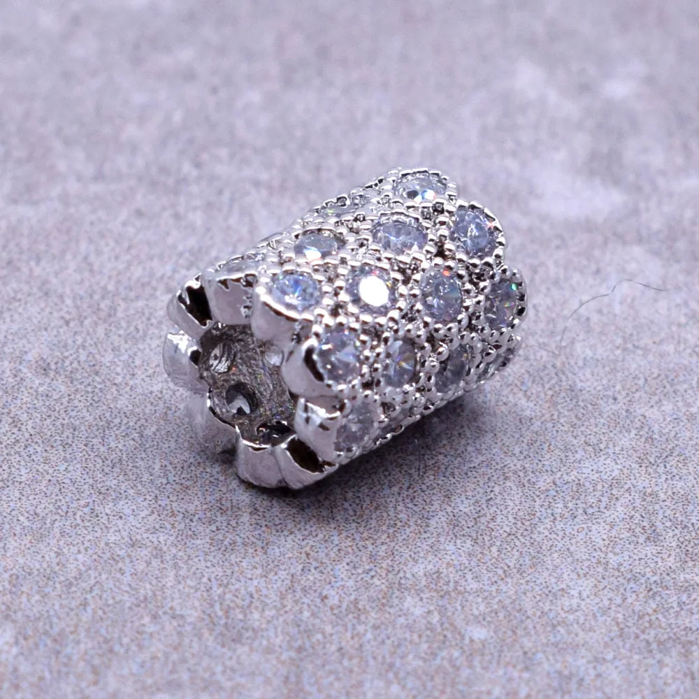 

VOQ New Arrival Cylinder Zircon Beads for Jewelry Making DIY Bracelet Necklace Beads Charm Components Accessories Wholesale