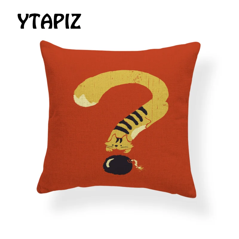 Комплект с животными из мультфильмов для подушки, олень, кошка, Кит, единорог, морской лев, жираф, Let Me, слон, кролик, украшение для дома, диванная наволочка - Цвет: 15