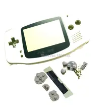 Белый Цвет Корпус для GameboyAdvance с пластиковые экранные линзы поставляется с оригинальным логотипом резиновый коврик мальчик Advance