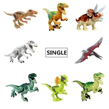 Única Venda Modelos Figuras Building Blocks Diy Série de Filmes Jurassic Parque De Dinossauros Mundo Legoingly Presente Brinquedos Para Crianças