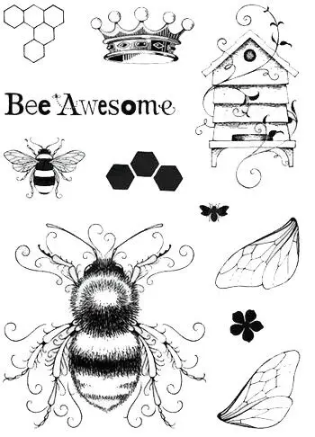 

Honeybee Transparent Clear Silicone Stamp/Seal for DIY scrapbooking/photo album Decorative clear stamp sheets A1760