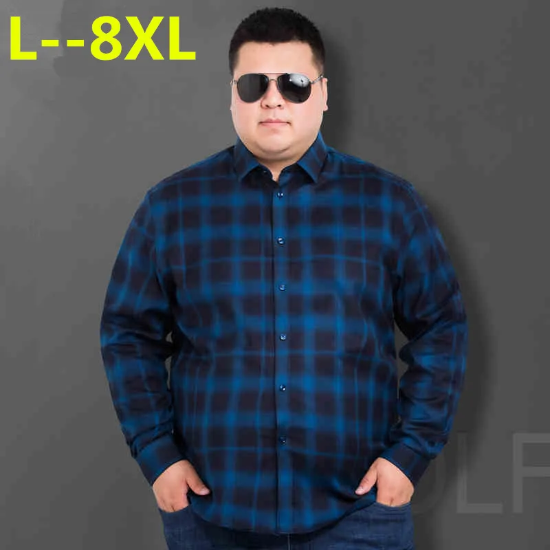 Большие размеры 10XL 8XL 6XL мужская хлопковая рубашка с длинными рукавами Модная брендовая Повседневная хлопковая рубашка s Топы мужские Camisa Masculina большие