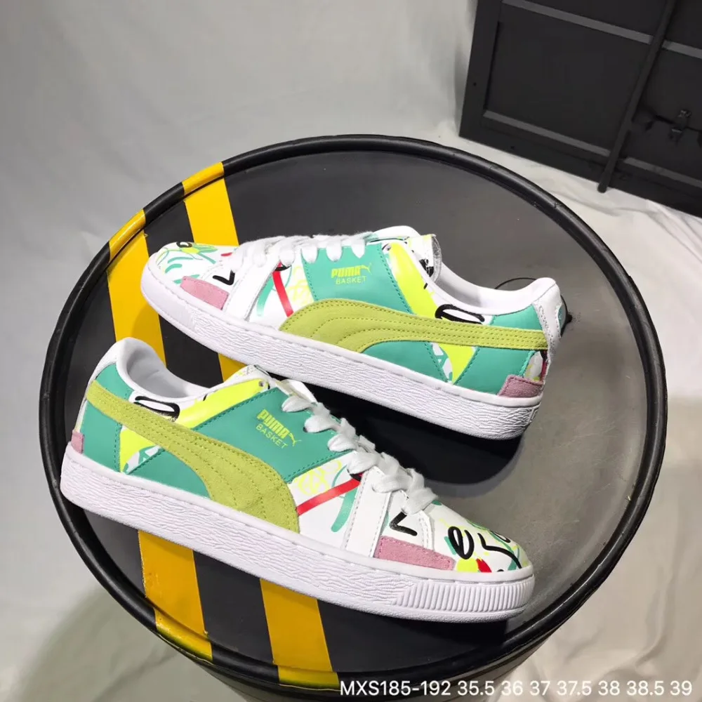 Original 2018 new Puma women's leather graffiti sneakers Badminton Shoes Size 36-39 Original 2018 new Puma women's leather graffiti sneakers Badminton Shoes Size 36-39