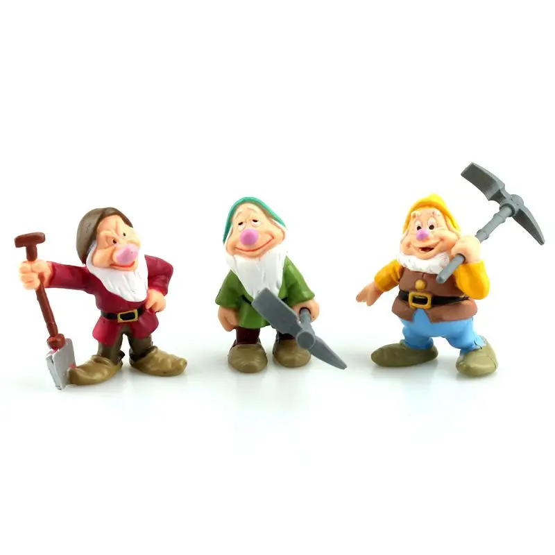 Игрушки из мультфильма Disney 8 шт./компл. белоснежная принцесса и семь карликов экшн