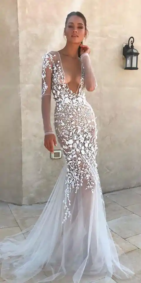 Eslieb High End Custom Made Sexy Wedding Dress 2019 Mermaid Wedding