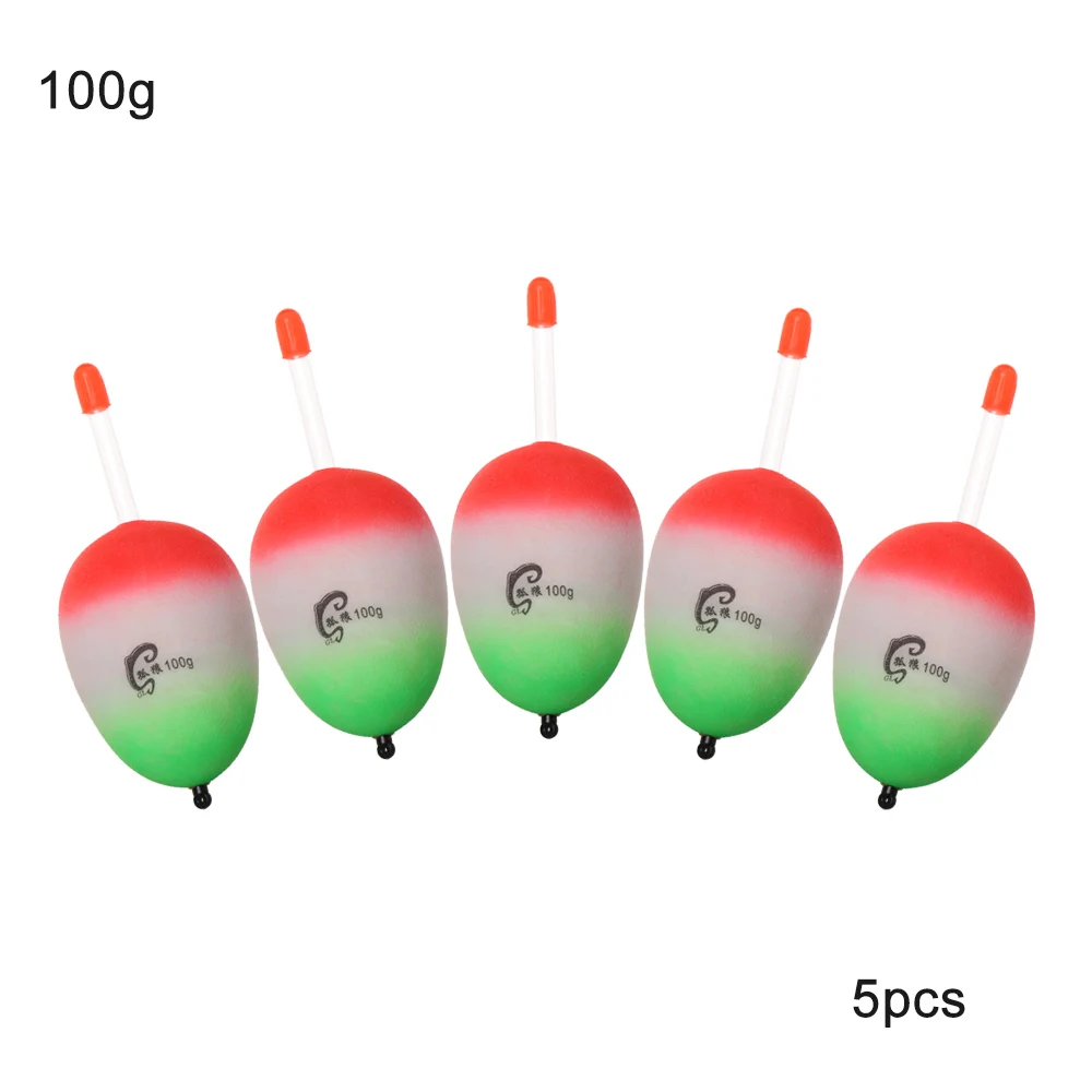 5 шт./компл. EVA светящаяся плавающая поплавки море рыболовная удочка ярких Жесткий Хвост живота поплавки 10 г/15 г/20 г/30 г/40 г/50 г/80 г/90 г/100 г - Цвет: 100g