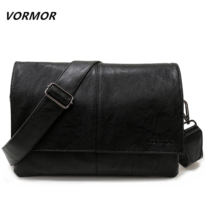 VORMOR العلامة التجارية عارضة المغلف حقيبة يد أكياس الرجال جلدية الكتف Crossbody حقيبة الأعمال حقيبة الرجال حقيبة ساع