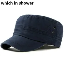 Хлопковые военные шапки для мужчин, регулируемая пустая Классическая винтажная плоская кепка на весну и лето, военная Кепка унисекс, ретро шапка