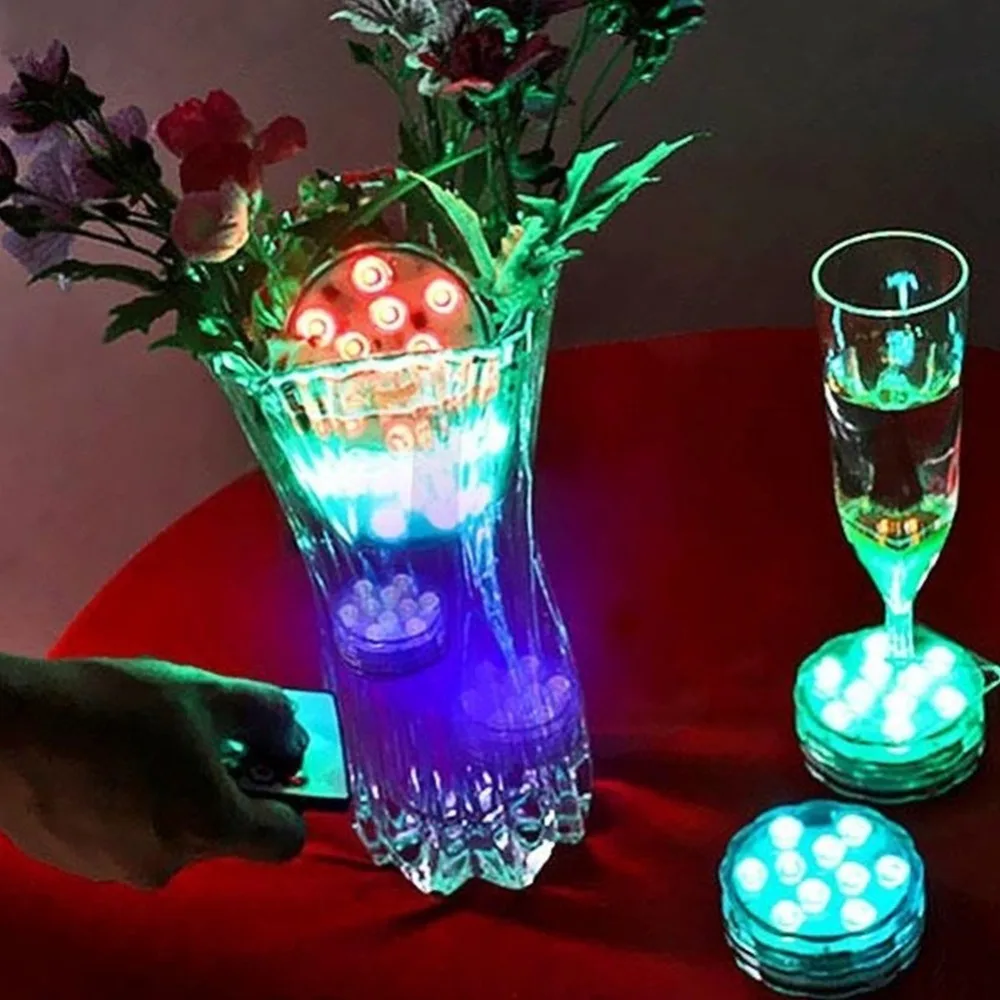 Аккумуляторная аквариумная светодиодсветодиодный лампа RGB с дистанционным