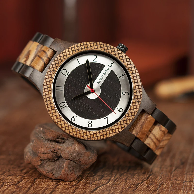 BOBO BIRD Men Wooden Watches Luxury Retro Design Quartz Wristwatch relogio masculino C-R07
