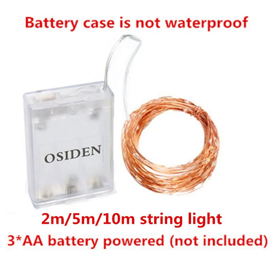 fairy light led battery powered waterproof 8 mode 1m 2m 5m 10m string copper wire firefly remote control for DIY wedding party  (38)_