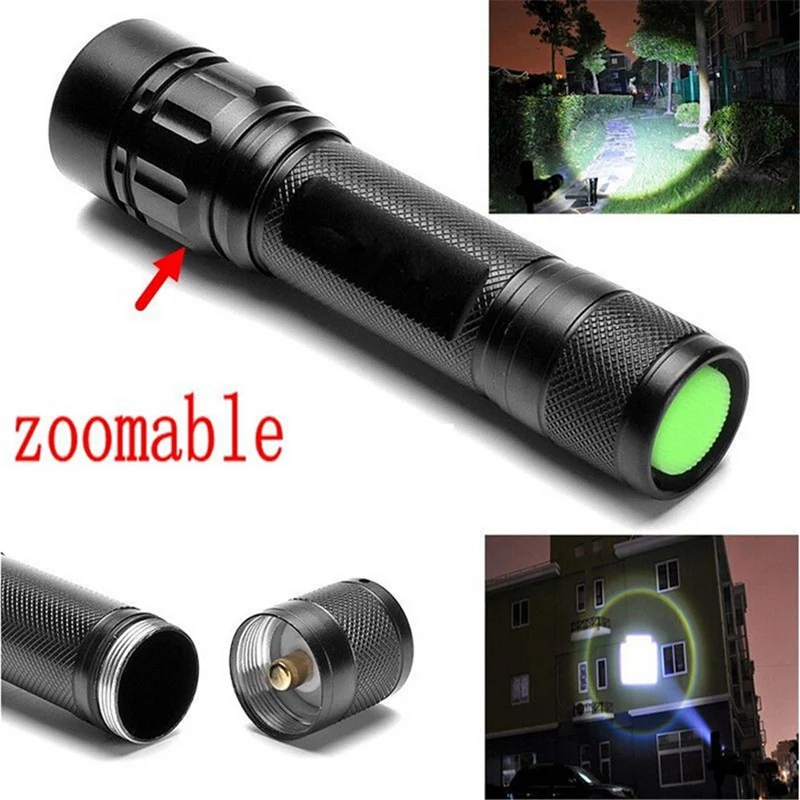 

New Aluminum 1500 Lumens XML T6 LED 18650 Focus Torch Zoomable Flashlight Lamp 3 Mode for Outdoor Camping Light