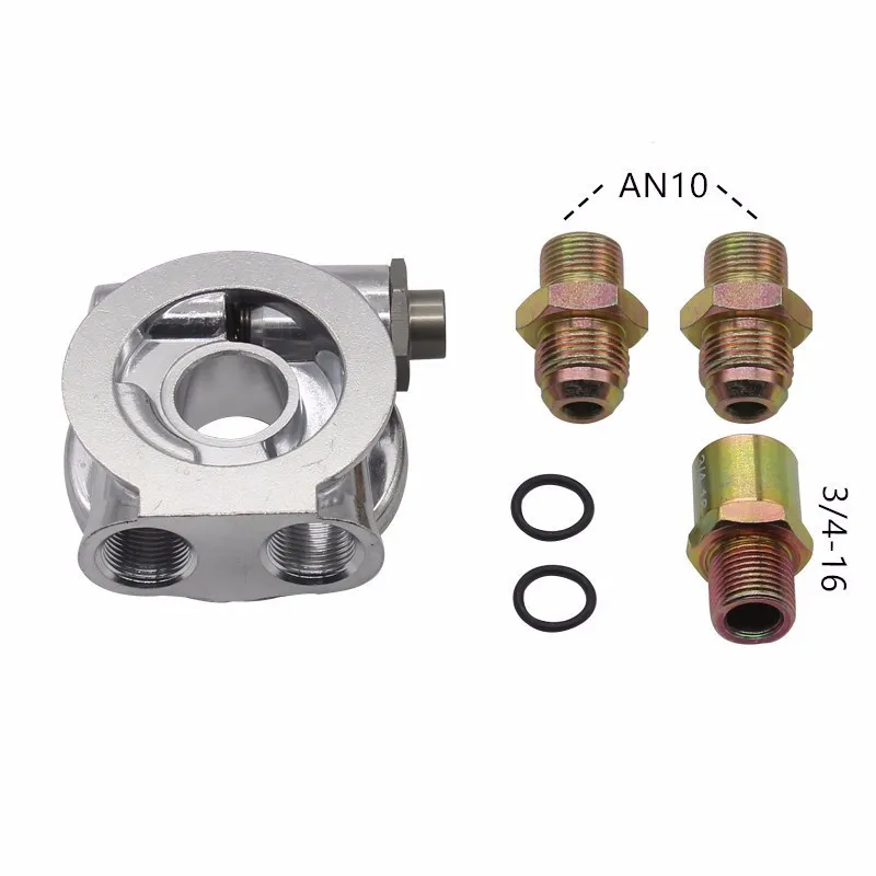 Масляный радиатор фильтр Сэндвич пластина+ термостат адаптер AN10 фитинги 3/" 16-UNF/масляный фильтр/масляный адаптер TT100564