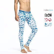 Плюс геометрические длинные штаны мужские сексуальные кальсоны Wam зимние мужские термальные хлопковые трусы Трусы из материала спрандекс леггинсы