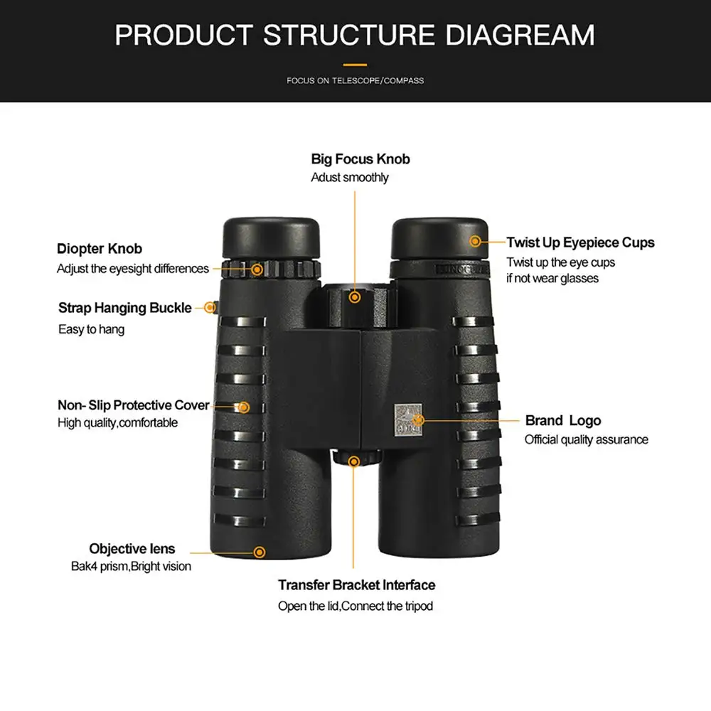 مناظير تلسكوب asika 10x42 متعة الرياضة العسكرية ستاندرد درجة رفيع المستوى مناظير للرؤية الليلية hd 2017 جديد