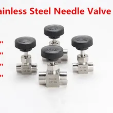 1/" BSP внутренняя резьба 304 нержавеющая сталь контроль потока запорный игольчатый клапан 915 PSI вода газ масло