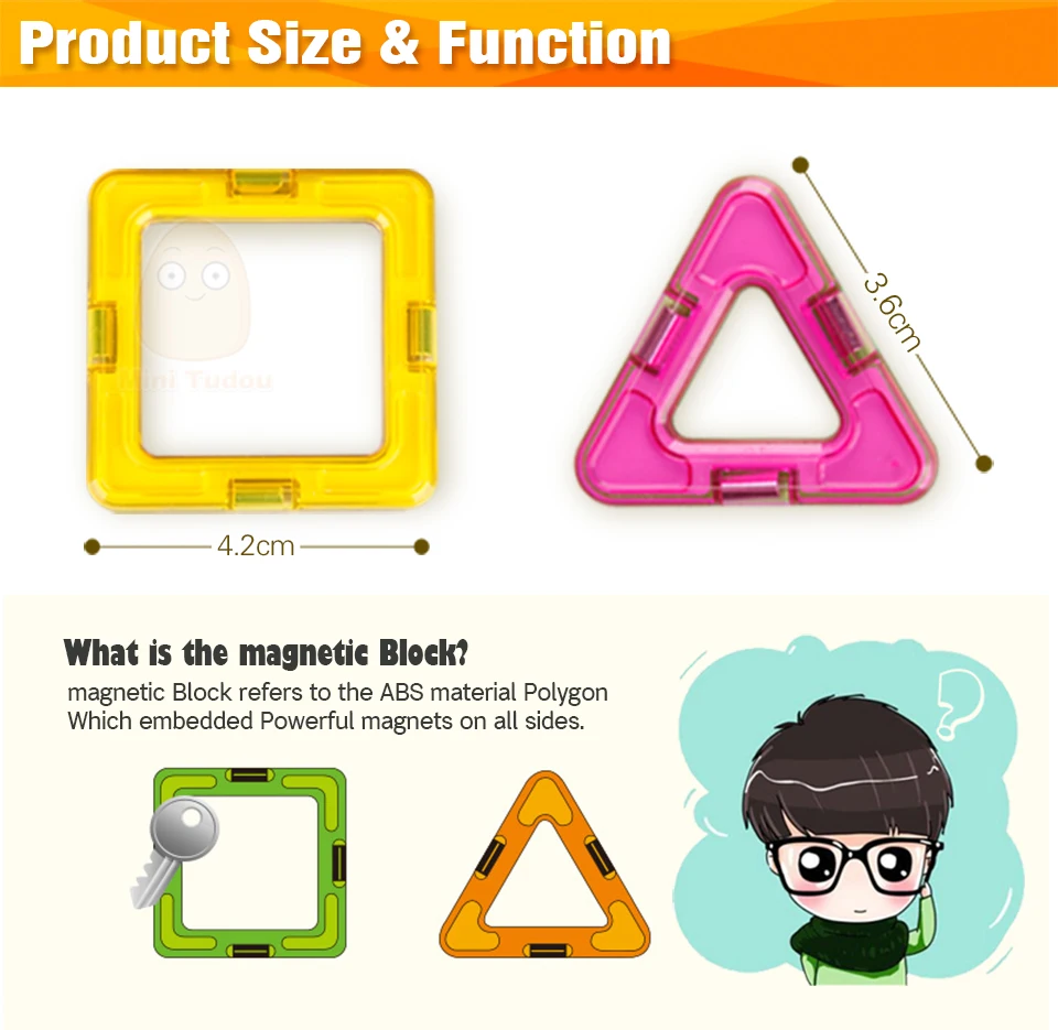 Conjunto de Construção Brinquedo de Construção Mini Blocos Magnéticos Educacional Modelos & Abs Ímã Designer Crianças Ímãs Jogo Presente 52-106 Pçs 6 construção educacional, modelos & brinquedo de construção,