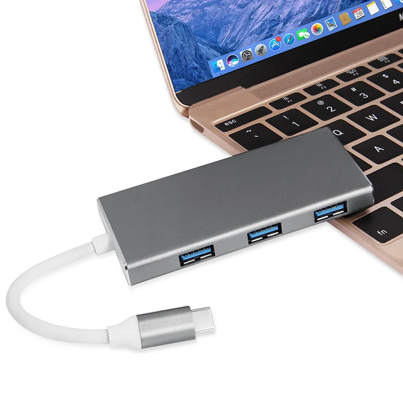 

7-In-1 Type-C Hub Adapter 3 USB Ports HDMI Output Charging Port SD/Micro SD Card Reader for MacBook 8 SL@88