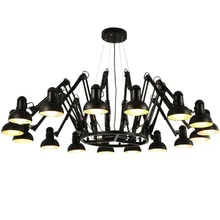 Современный Железный выдвижной паук Телескопический манипулятор декоративная люстра для конференц-зала магазин одежды Офис Ресторан