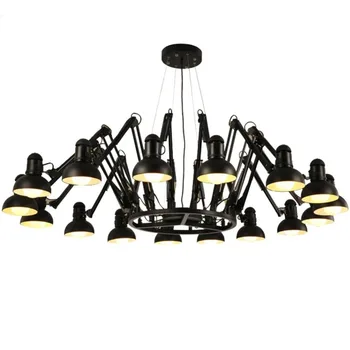 

Modern Iron Retractable Spider Telescopic Manipulator Decorative Chandelier for Meeting Room Clothing Store Office Restaurant
