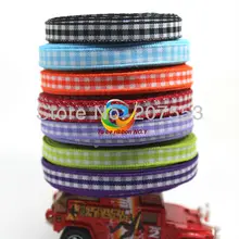 Free shipping,6mm width, 1/4″ (inch) woven edge gingham ribbon styles polyester scottish tartan,bow decorative and gift packing
