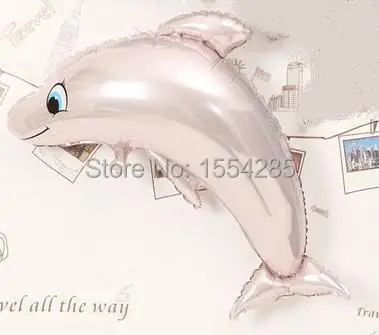 

1pc big size high quality pink dolphin helium balloon,animal shape ,holiday party decoration Fish baloon pet casamento balao