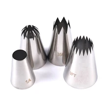 4 шт./компл. большой Нержавеющая сталь глазировки насадка для пирожных заварной крем печенье насадки для украшения тортов инструменты