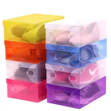 Adeeing конфетный цвет прозрачный ящик для хранения обуви складной прозрачный пластиковый аккуратный Чехол-органайзер для дома