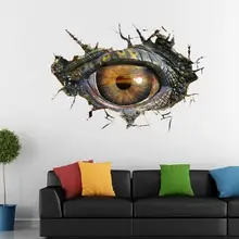 Настенная Наклейка для гостиной спальни фон Простой Большой глаз динозавра 3D настенная наклейка s декоративная креативная Съемная стена Apr9
